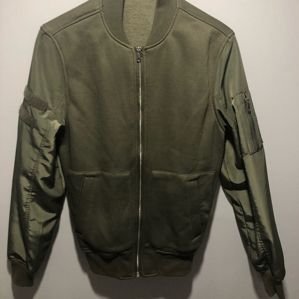 Green bomber jacket